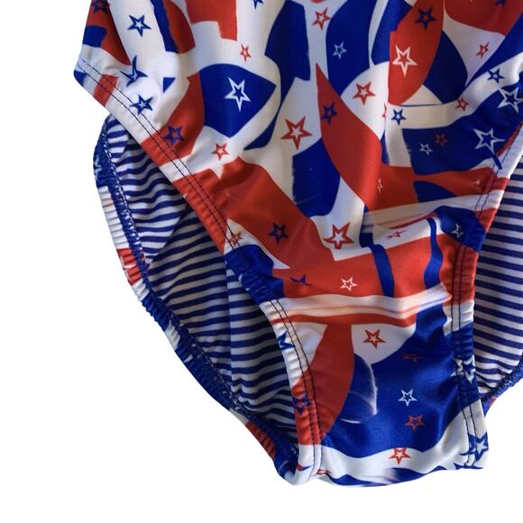 Dolfin Uglies Women's Size 38 Salute V Back Swimsuit MSRP $45 Red, White, & Blue - Picture 9 of 16